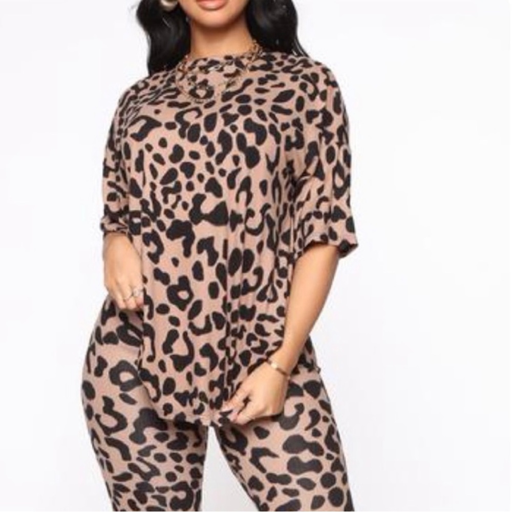 Fashion Nova Chelsea Leopard Top EUC
